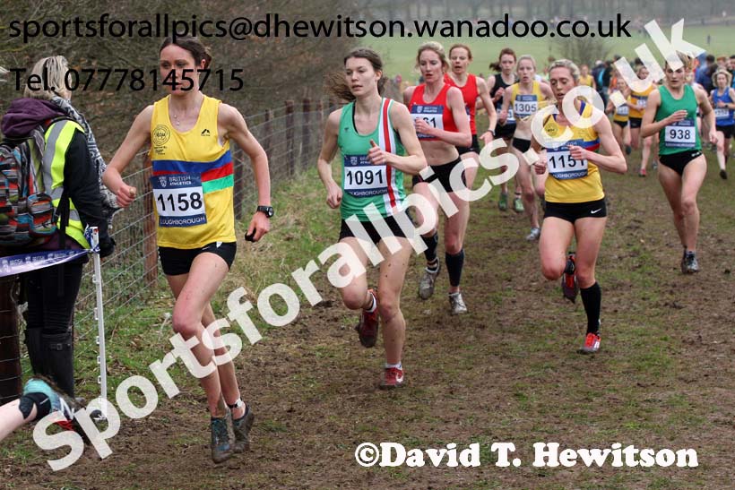 Senior womens Inter Counties Cross Country, Prestwold Hall, Loughborough. Photo: David T. Hewitson/Sports for All Pics